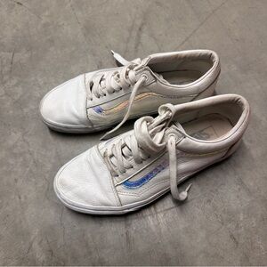 Vans Old Skool White Leather Holographic